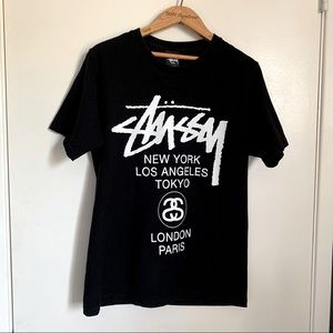 Stussy T Shirt Small Made in Mexico Black Have A Good Vibe Tag